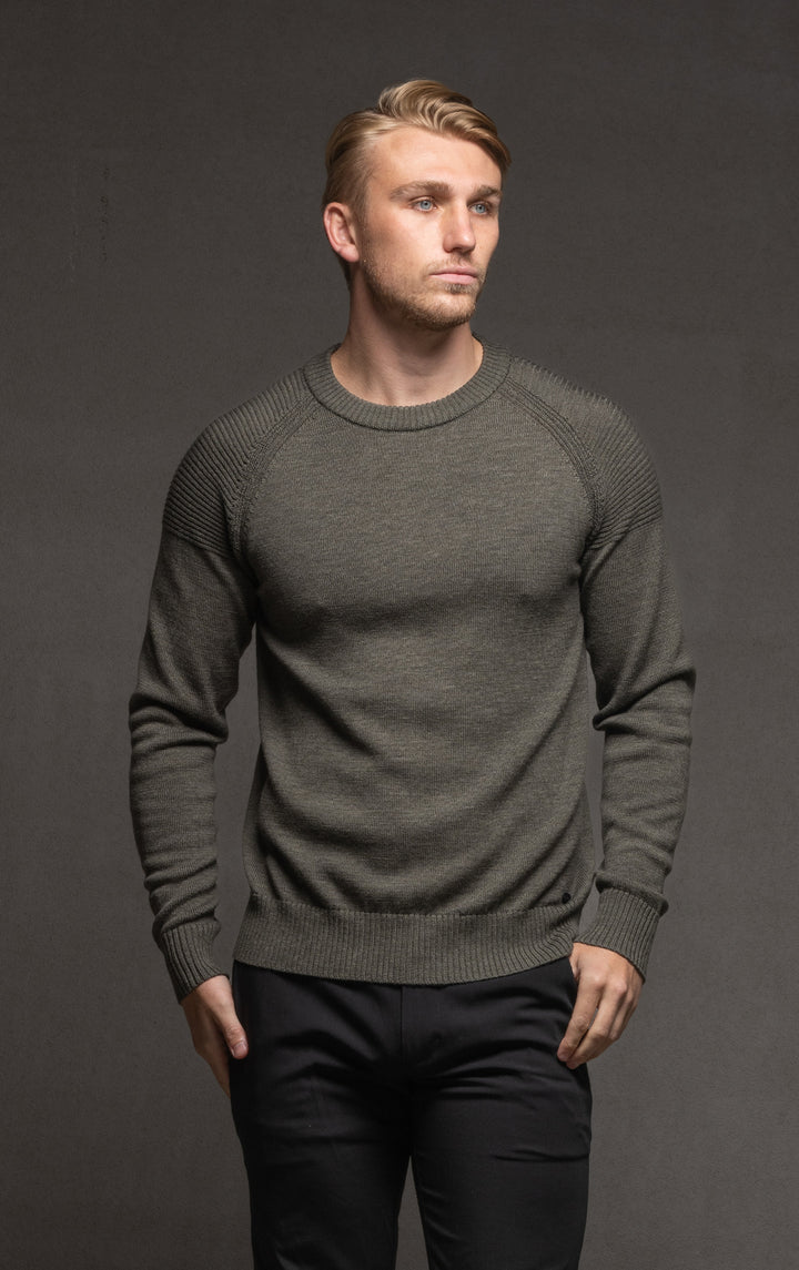 7 GAUGE MERINO CREW - CLEARANCE