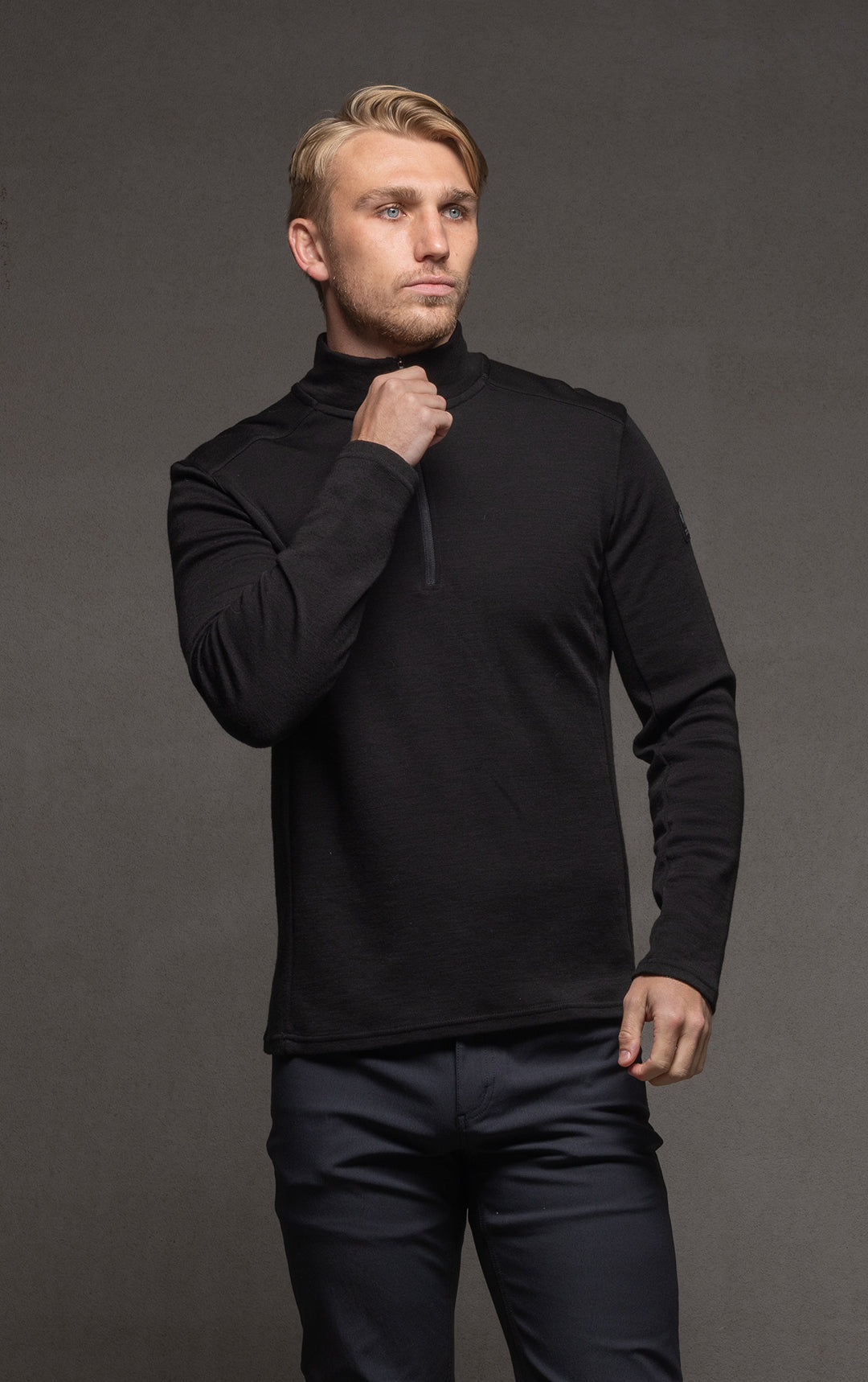 320GSM MERINO 1/4 ZIP