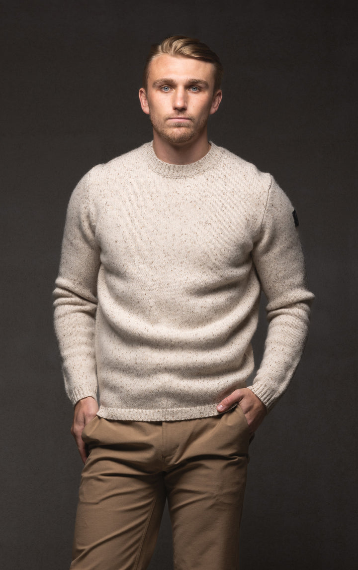 3GG LAMBSWOOL TWEED CREW