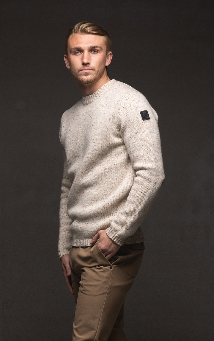 3GG LAMBSWOOL TWEED CREW