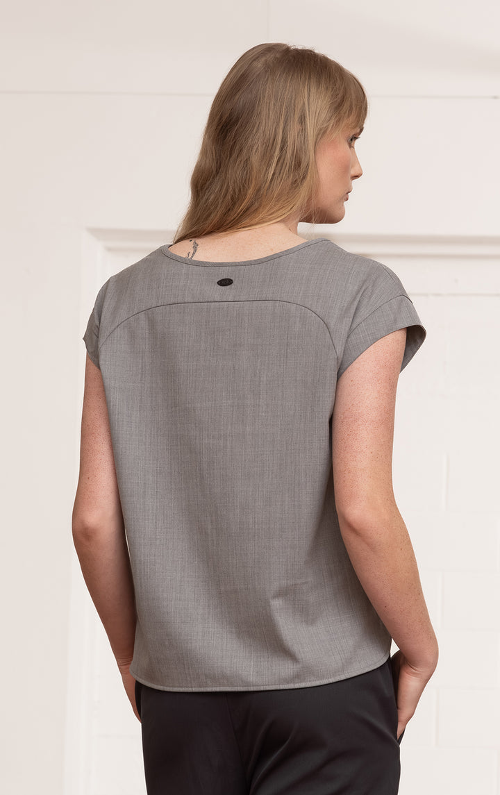 WOOL BLEND RAGLAN TOP - CLEARANCE