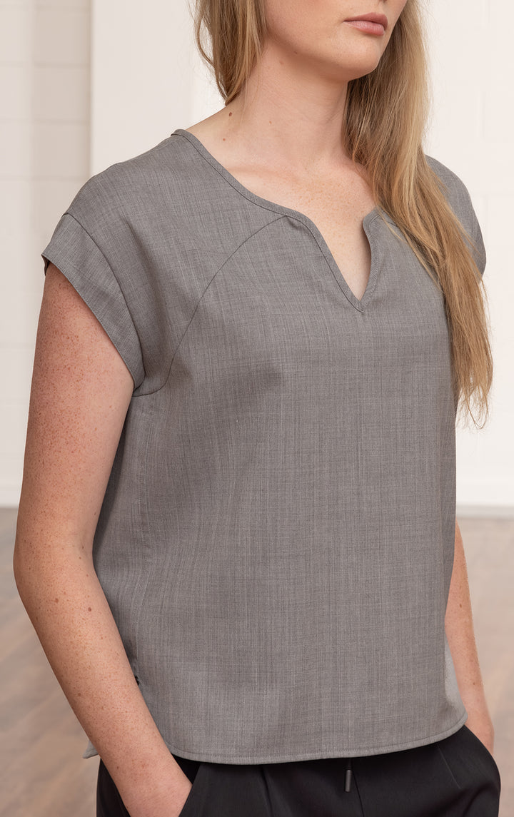 WOOL BLEND RAGLAN TOP - CLEARANCE