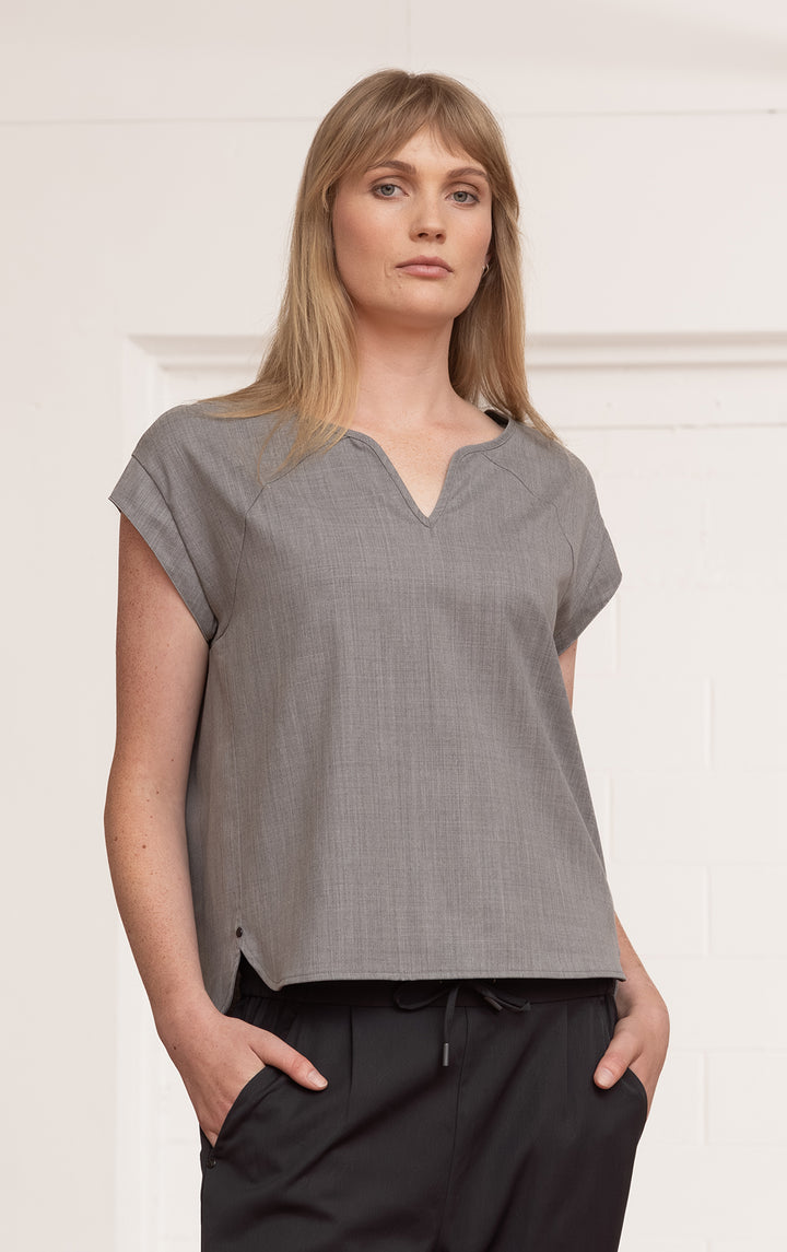 WOOL BLEND RAGLAN TOP - CLEARANCE