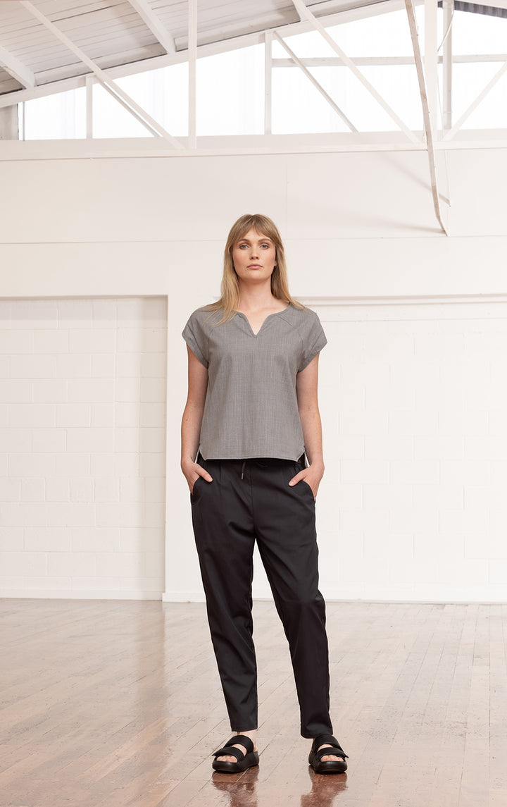 WOOL BLEND RAGLAN TOP - CLEARANCE