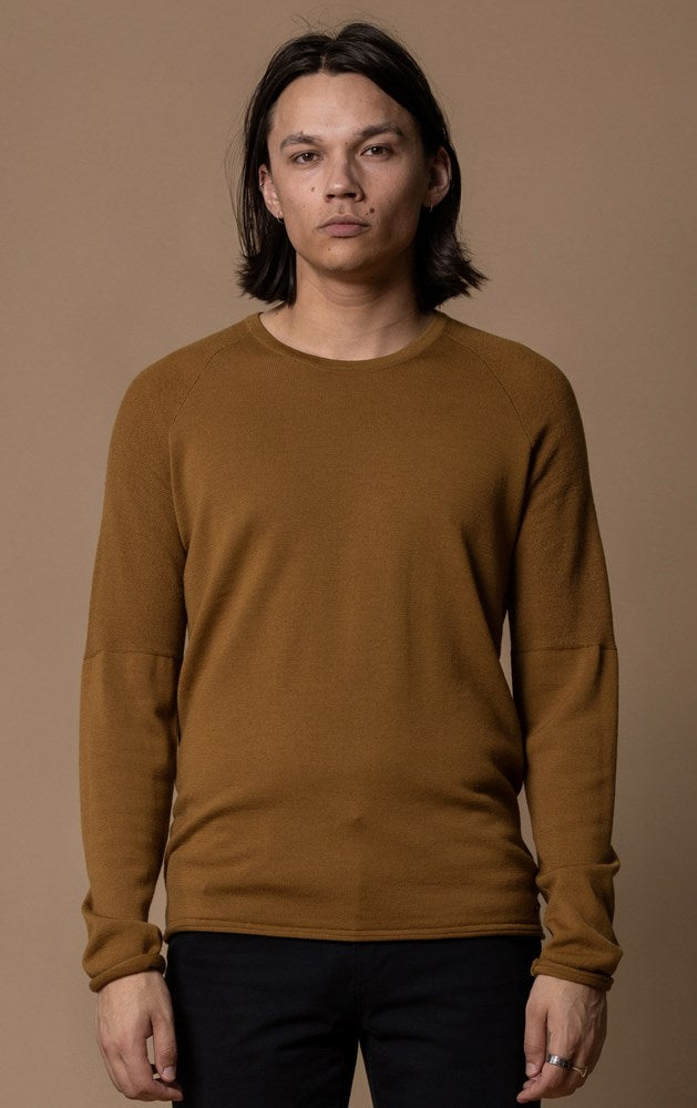 14 GAUGE MERINO LONG SLEEVE CREW - CLEARANCE