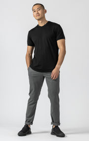 WOOL BLEND SLIM LEG TROUSER