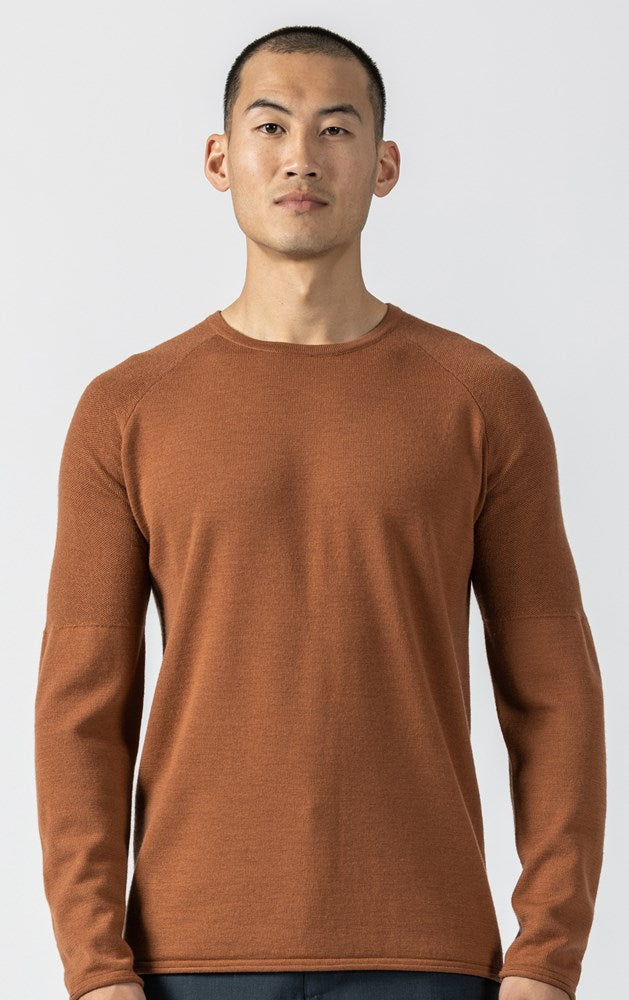 14 GAUGE MERINO LONG SLEEVE CREW - CLEARANCE