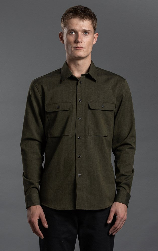WOOL COTTON WORK SHIRT