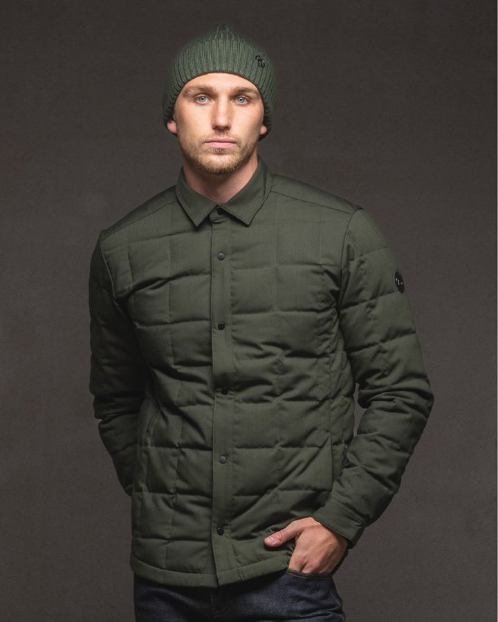 WOOL BLEND QUILTED SHACKET