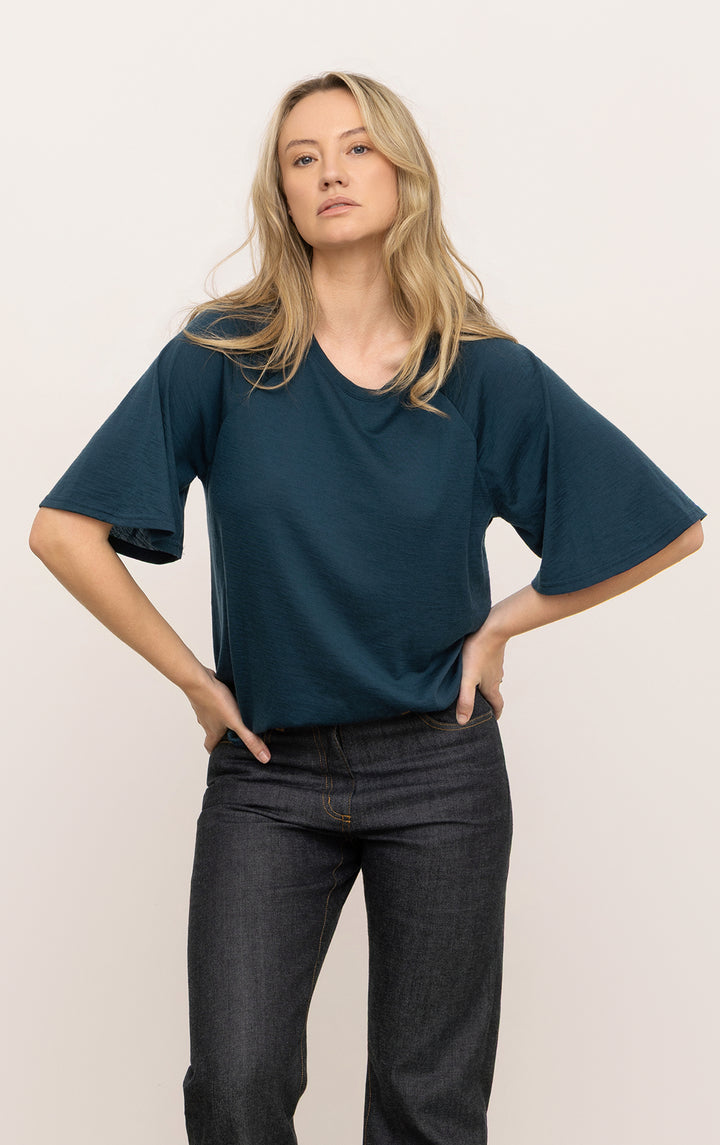 180G MERINO FLUTTER SLEEVE TEE