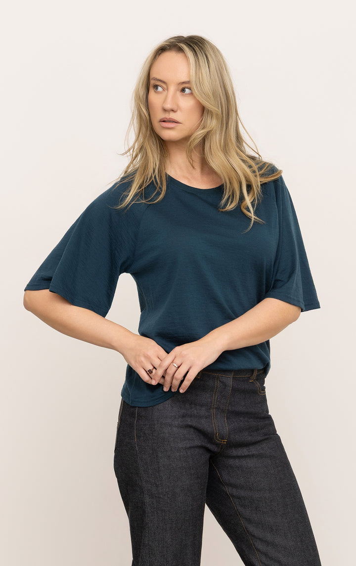 180G MERINO FLUTTER SLEEVE TEE