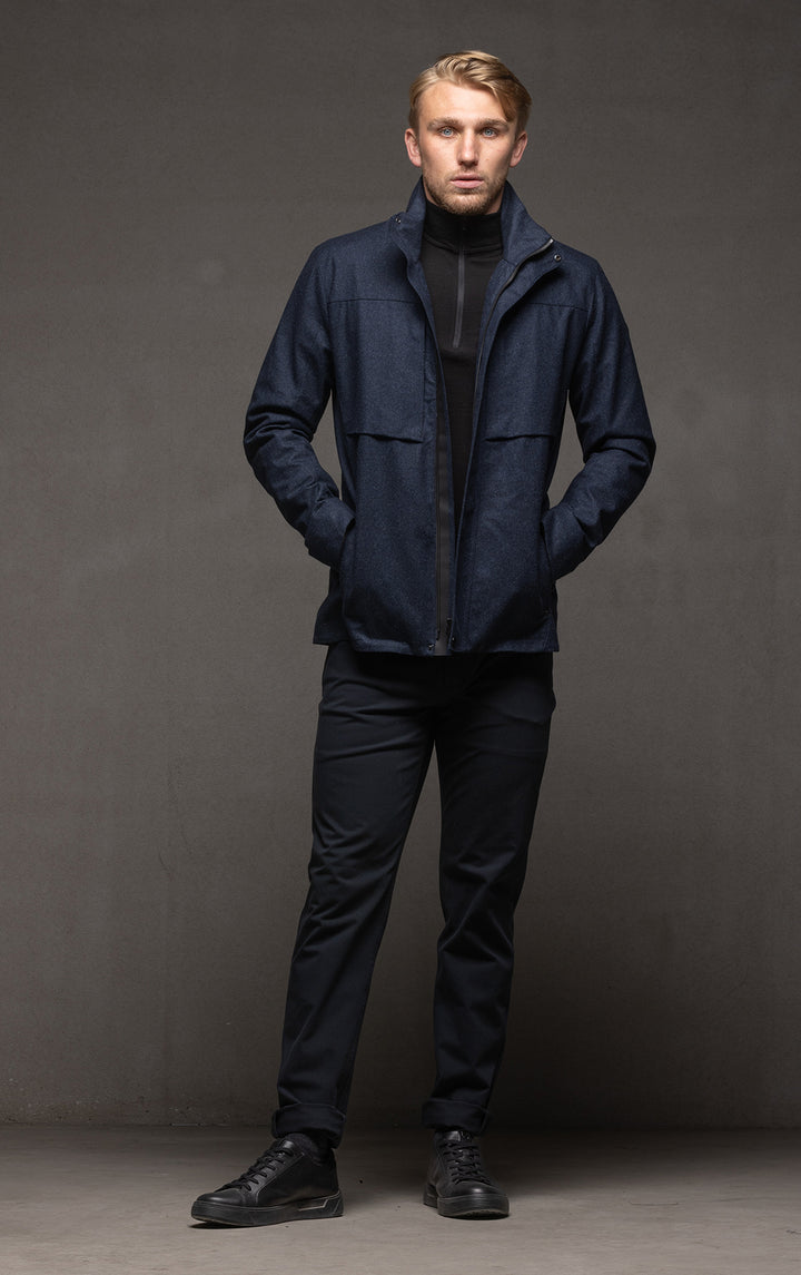 LAMINATED WOOL JACKET