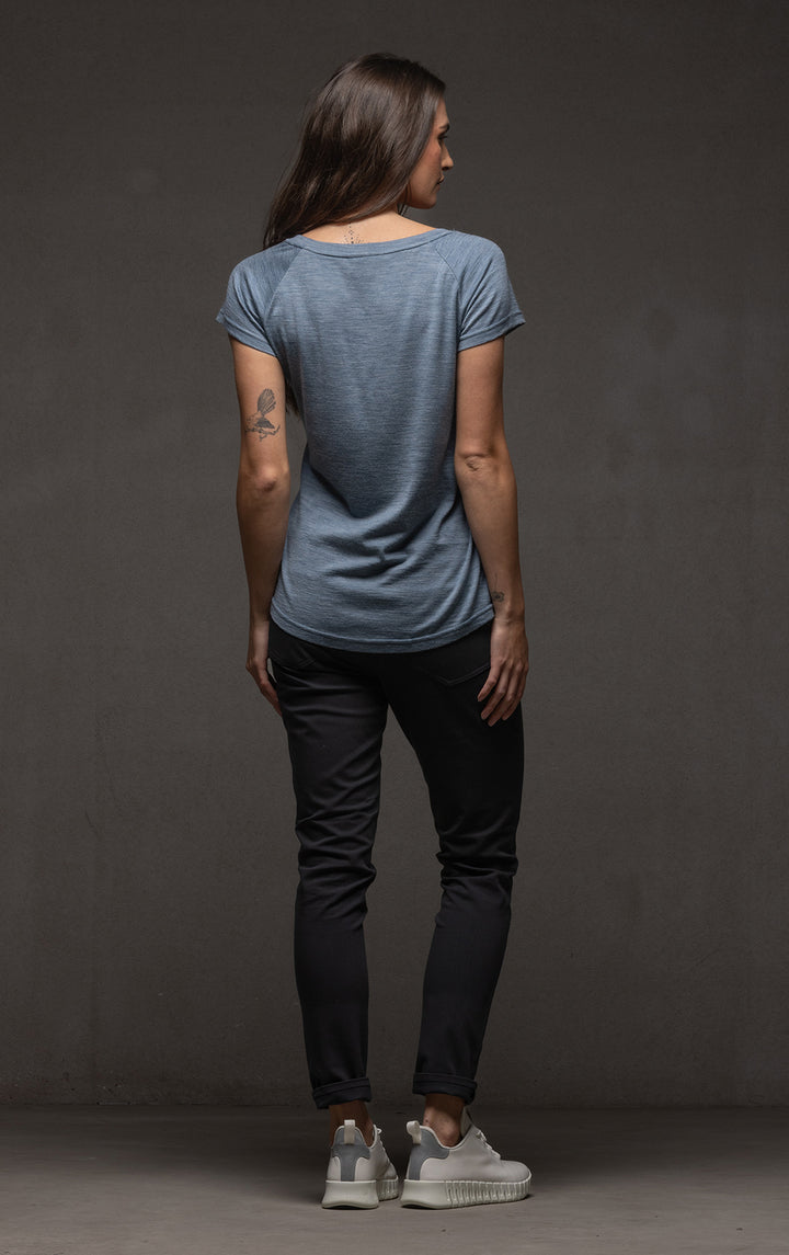 180GSM MERINO CAP SLEEVE TEE