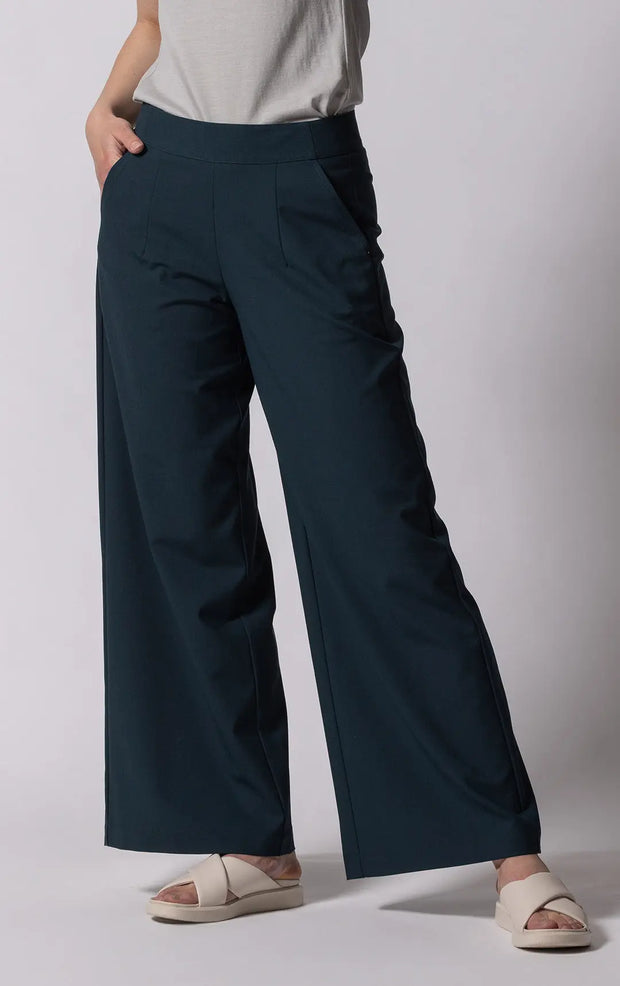 LIGHTWEIGHT WOOL BLEND WIDE LEG PANT
