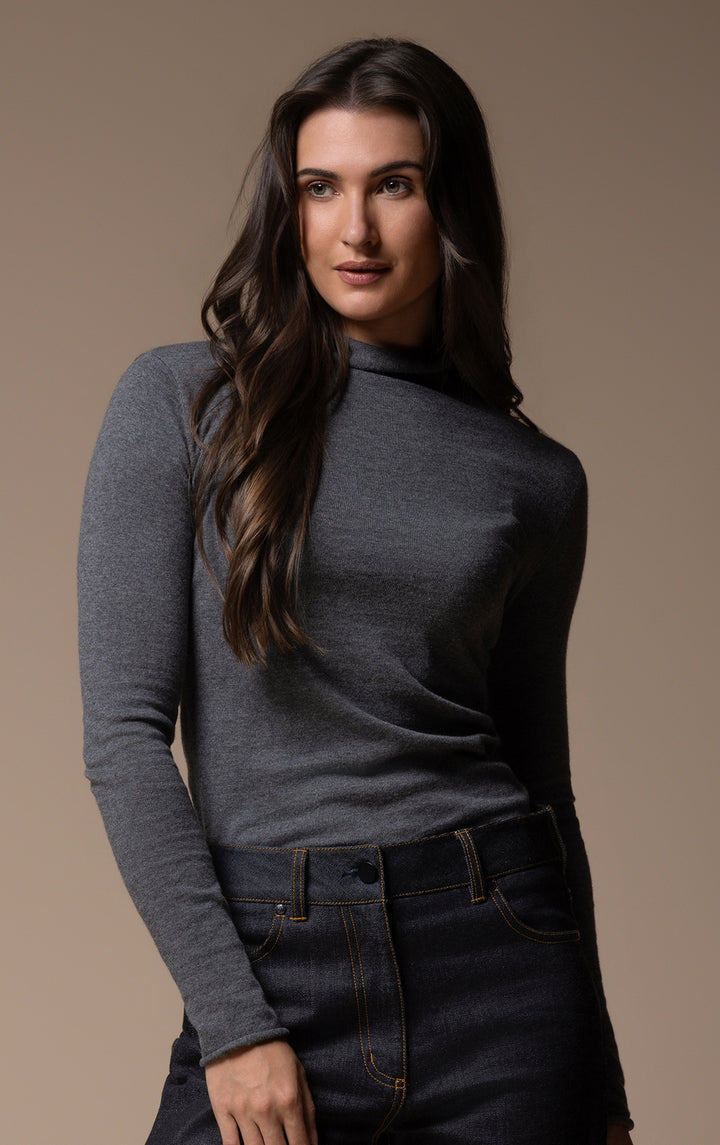 14GG COTTON SILK TURTLENECK