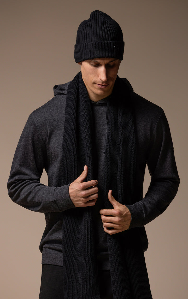 MERINO RIB SCARF