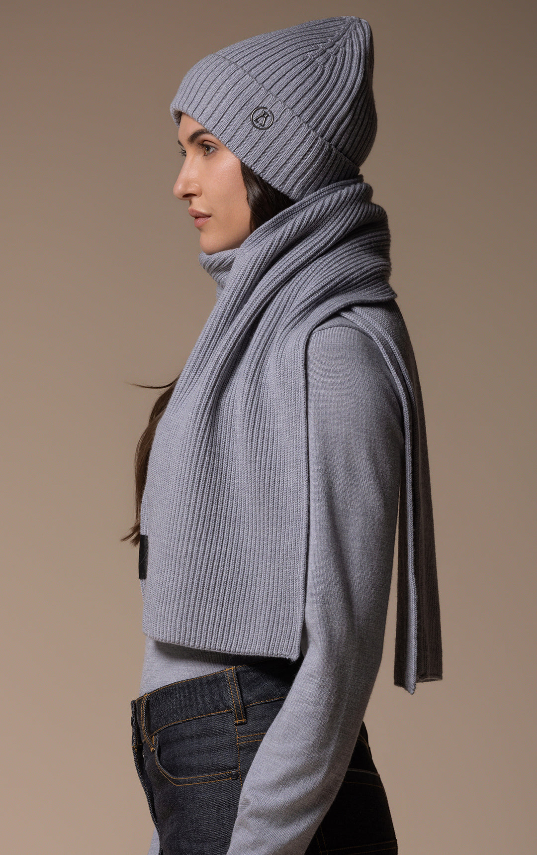 MERINO RIB SCARF