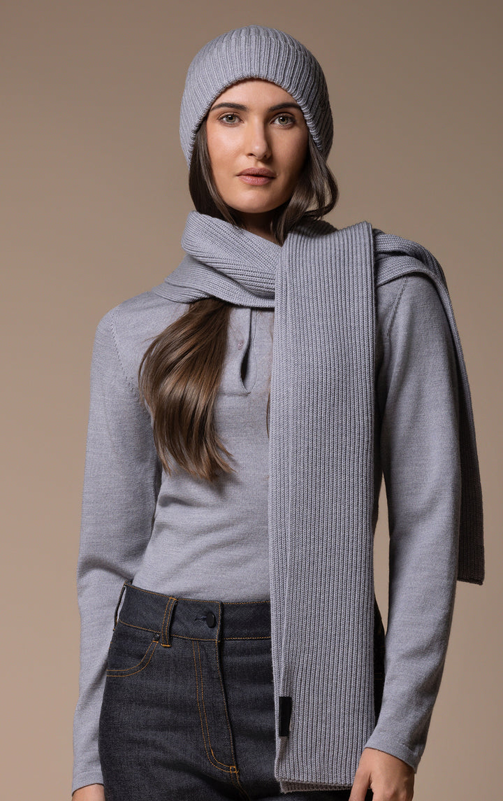MERINO RIB SCARF