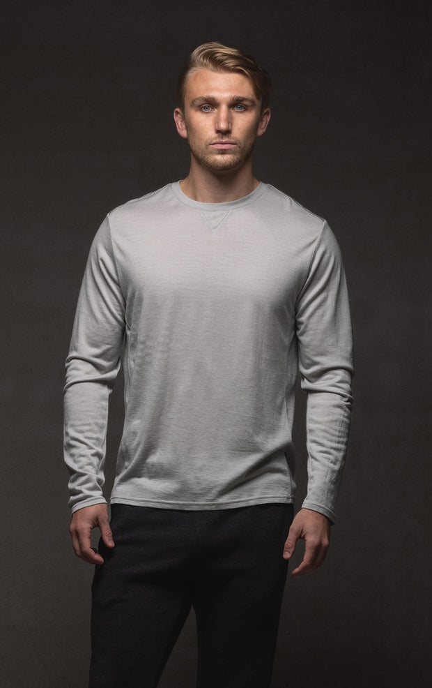 180GSM SINGLE JERSEY MERINO LS CREW