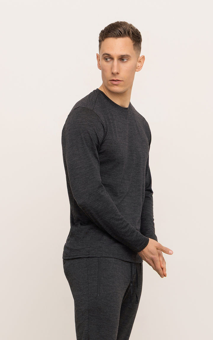 180GSM SINGLE JERSEY MERINO LS CREW