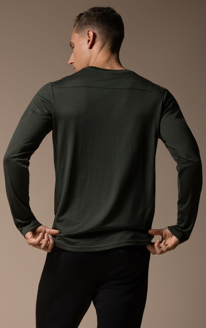 180GSM SINGLE JERSEY MERINO LS CREW