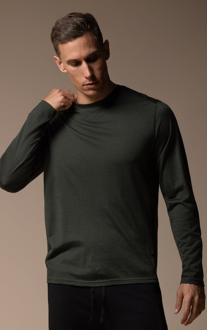 180GSM SINGLE JERSEY MERINO LS CREW