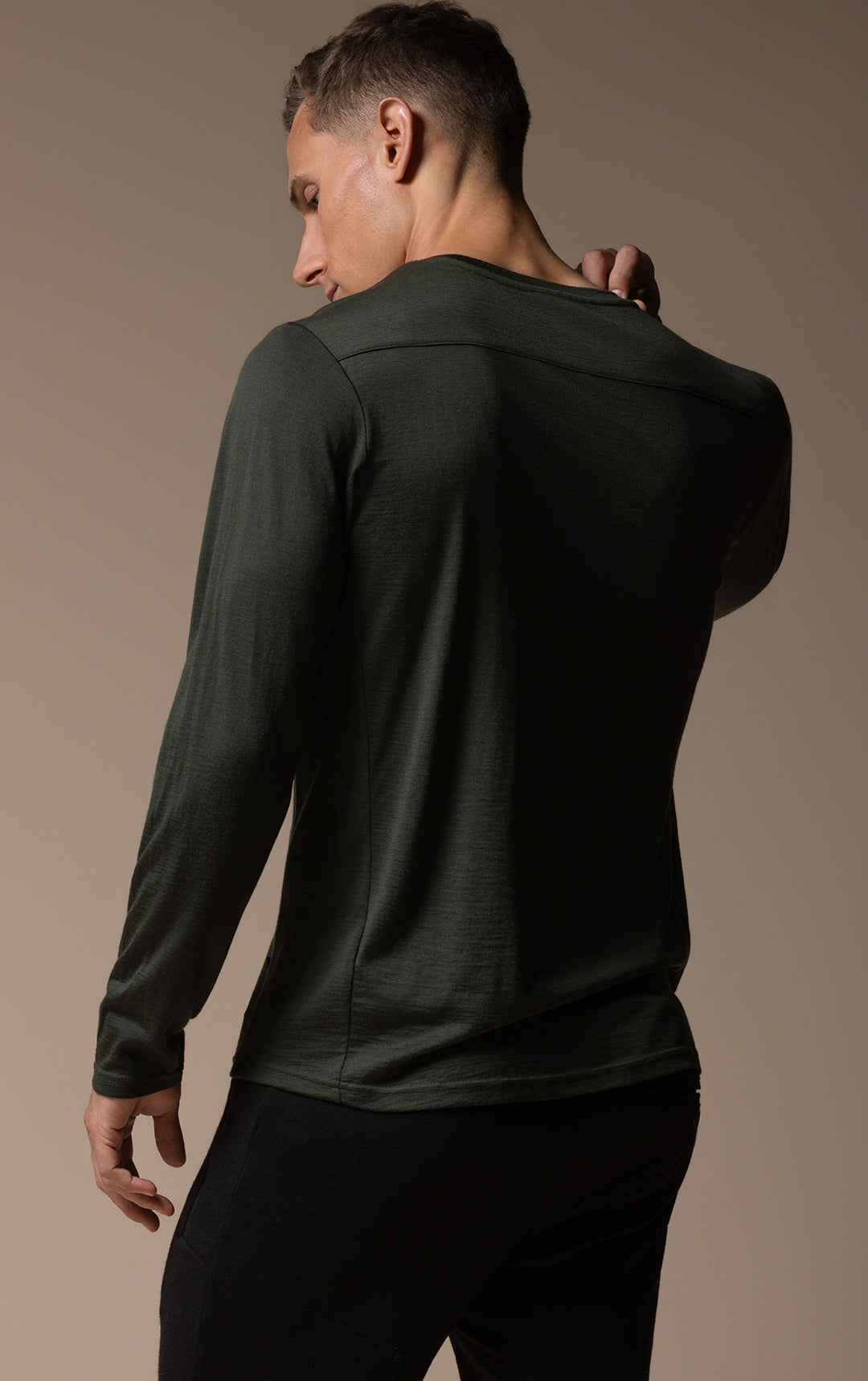 180GSM SINGLE JERSEY MERINO LS CREW