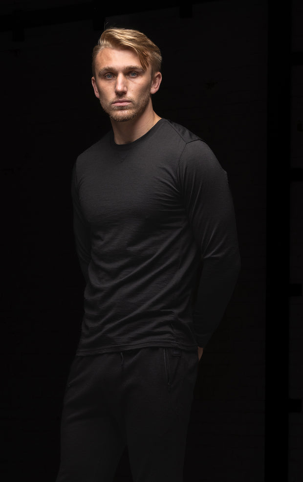 180GSM SINGLE JERSEY MERINO LS CREW