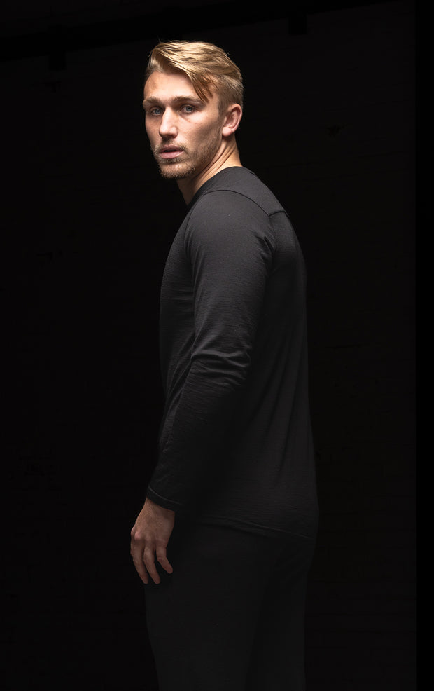 180GSM SINGLE JERSEY MERINO LS CREW