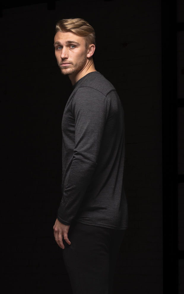 180GSM SINGLE JERSEY MERINO LS CREW