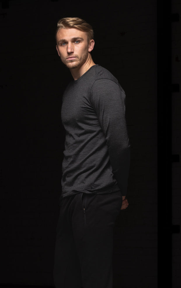 180GSM SINGLE JERSEY MERINO LS CREW