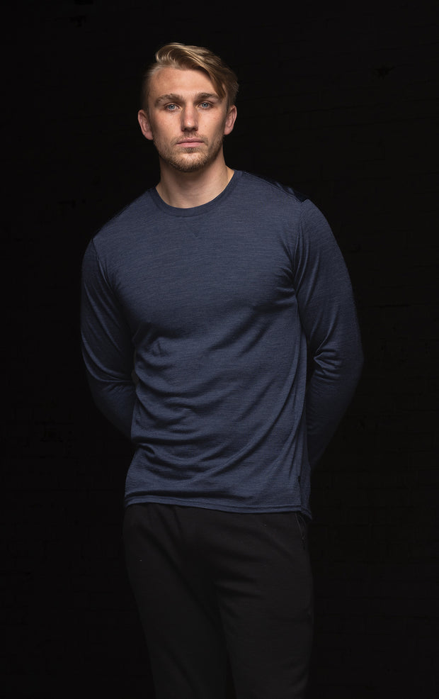 180GSM SINGLE JERSEY MERINO LS CREW