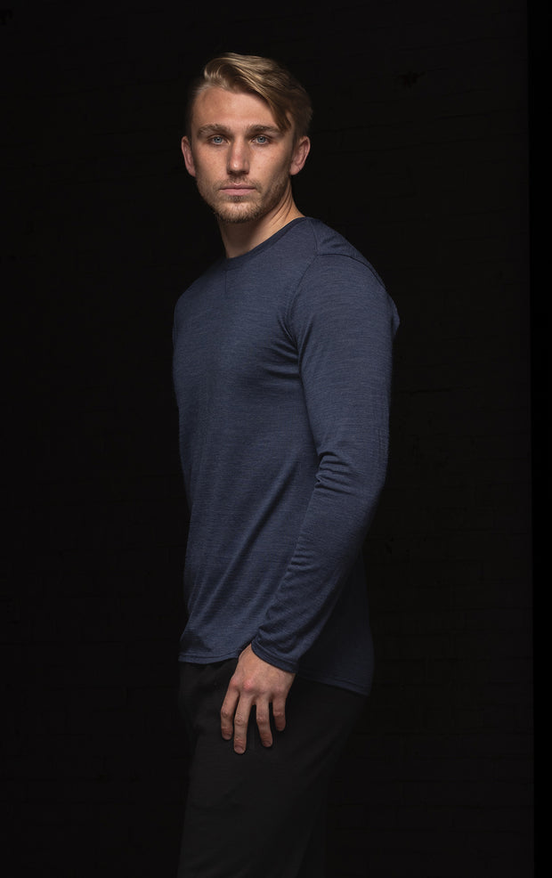 180GSM SINGLE JERSEY MERINO LS CREW