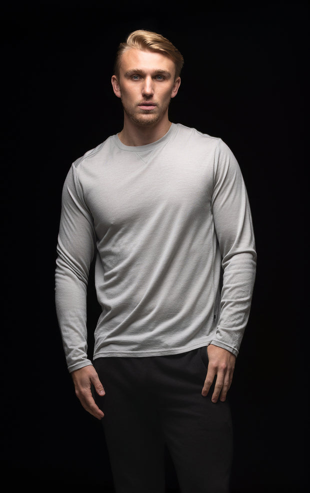 180GSM SINGLE JERSEY MERINO LS CREW