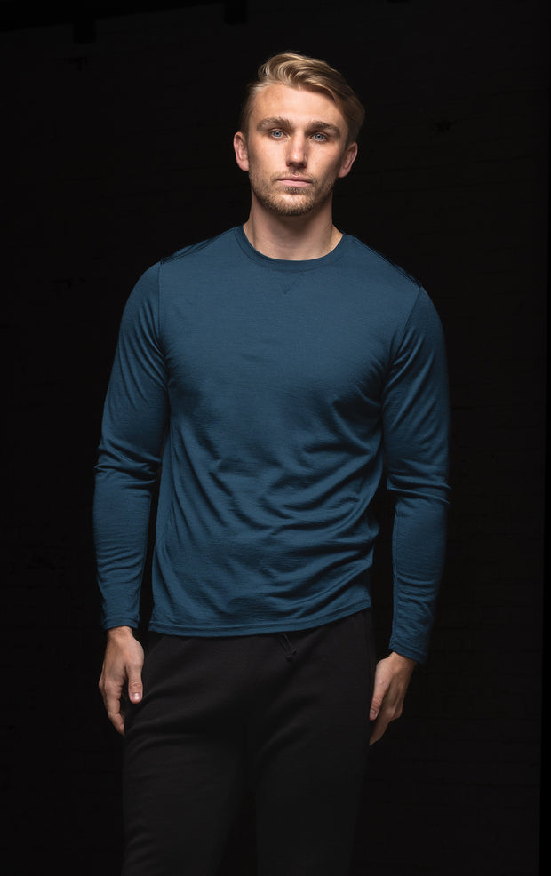 180GSM SINGLE JERSEY MERINO LS CREW
