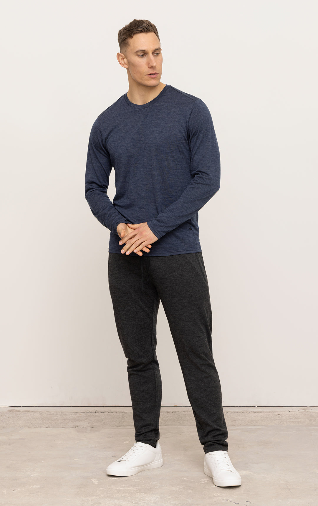 180GSM SINGLE JERSEY MERINO LS CREW