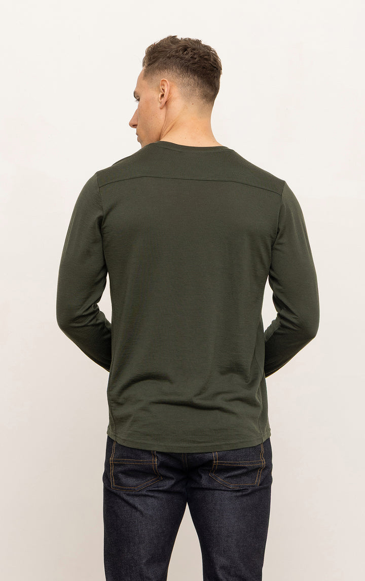 180GSM SINGLE JERSEY MERINO LS CREW
