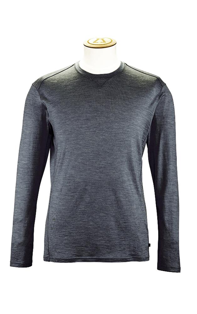180GSM SINGLE JERSEY MERINO LS CREW - CLEARANCE