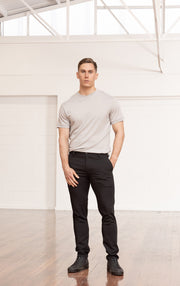 WOOL BLEND SLIM LEG TROUSER