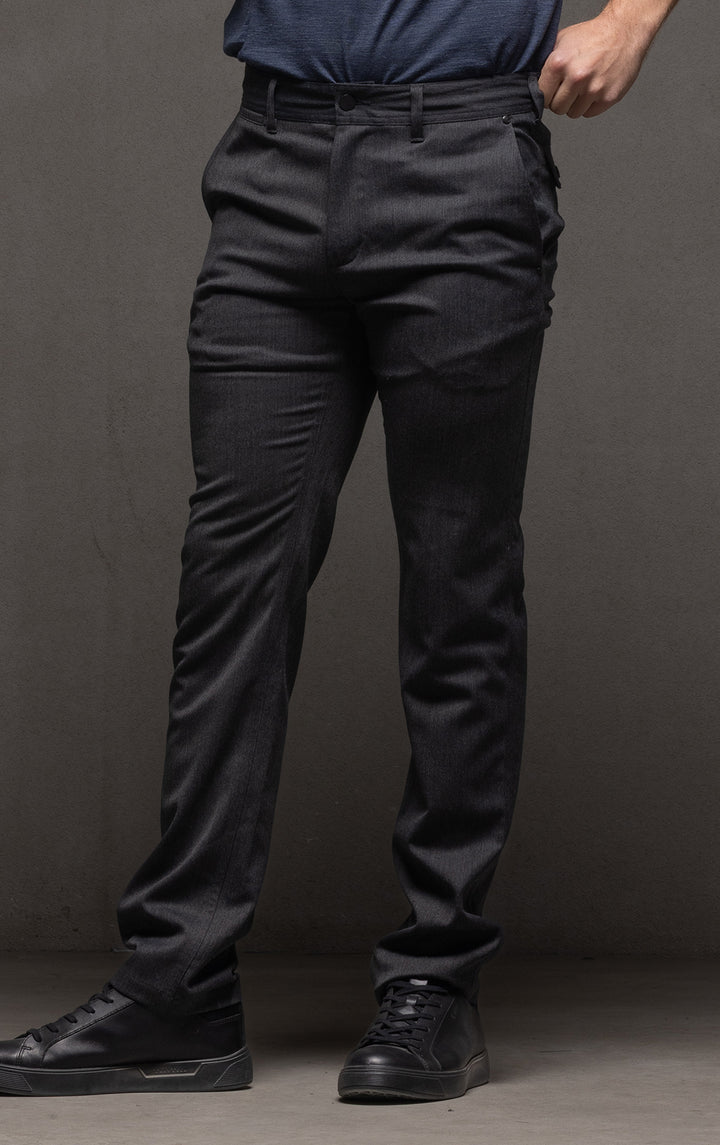 WOOL BLEND SLIM LEG TROUSER