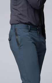 WOOL BLEND SLIM LEG TROUSER