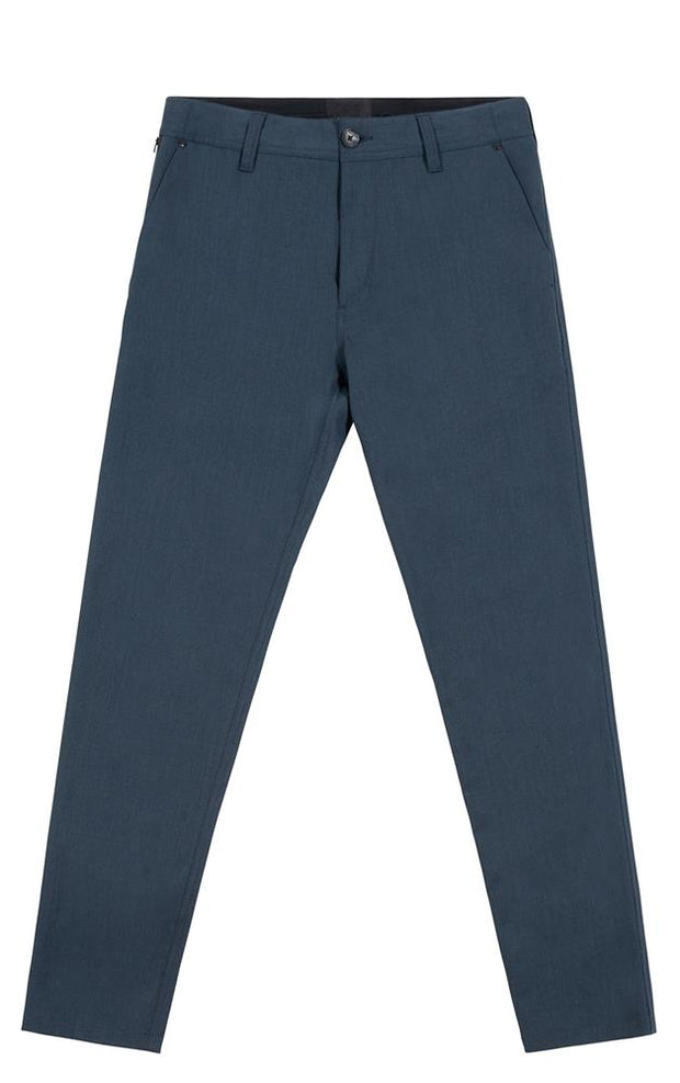 WOOL BLEND SLIM LEG TROUSER