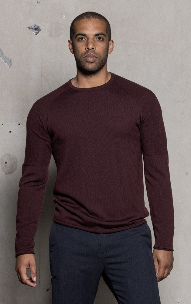14 GAUGE MERINO LONG SLEEVE CREW - CLEARANCE