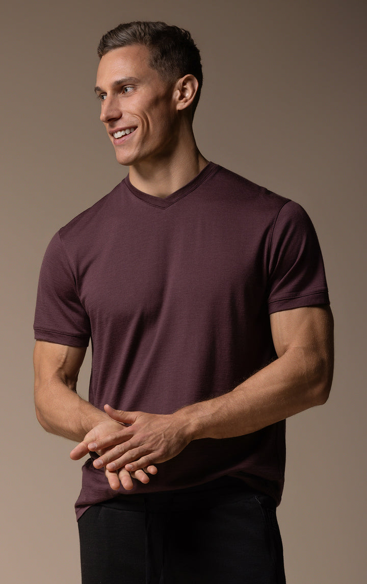 180GSM MERINO V TEE