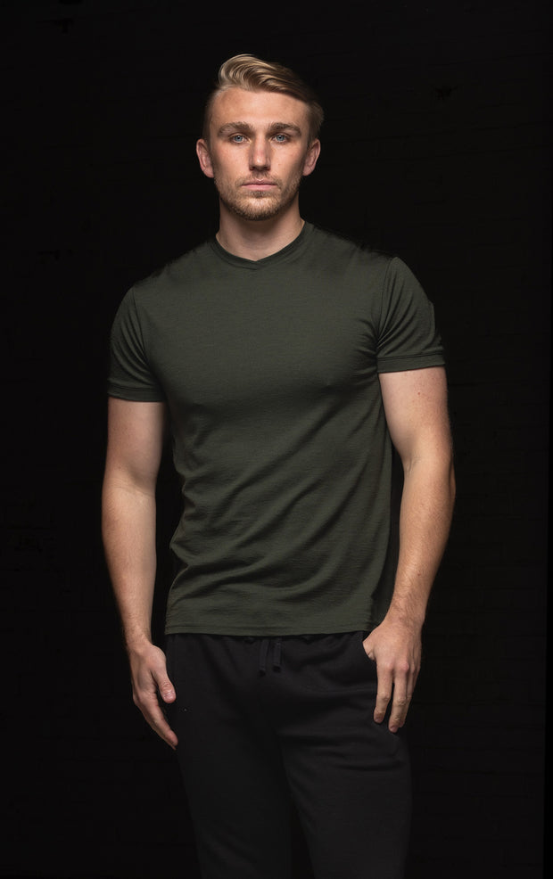 180GSM MERINO V TEE