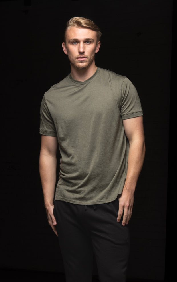 180GSM MERINO V TEE