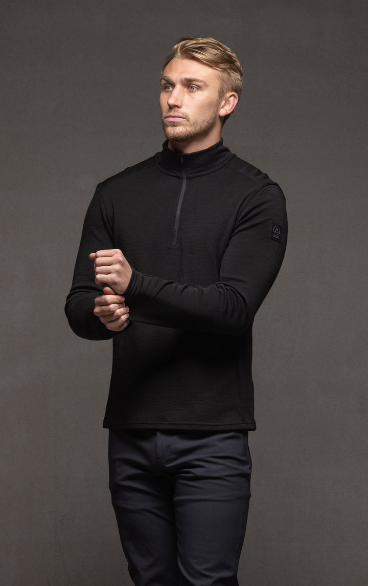 320GSM MERINO 1/4 ZIP