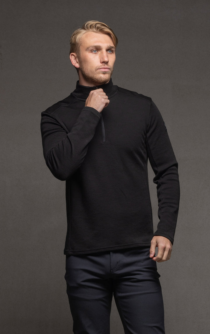 320GSM MERINO 1/4 ZIP