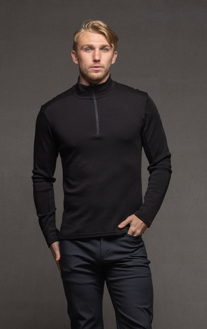 320GSM MERINO 1/4 ZIP