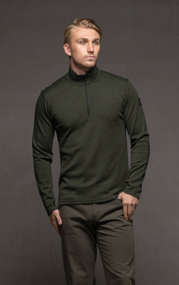 320GSM MERINO 1/4 ZIP